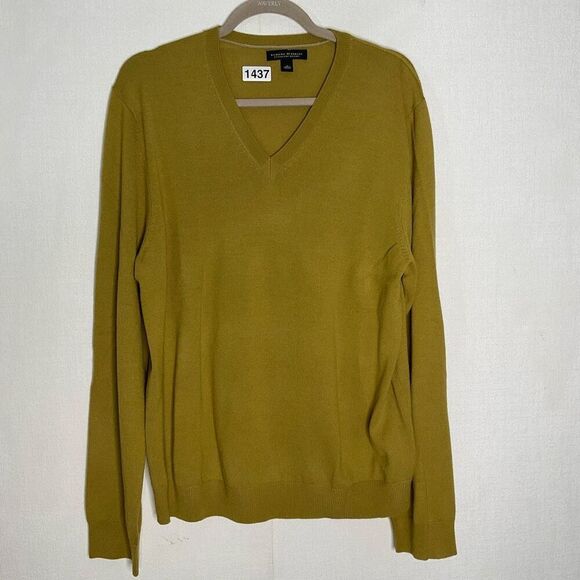 Banana Republic Sweater Adult Large 100%Wool Merino V Neck Casual Mens Pullover - Picture 3 of 9